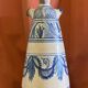 Vintage Spanish Hand Painted Glazed Ceramic Vase / Water Jug
