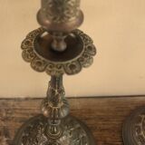 Pair of decorated candlesticks