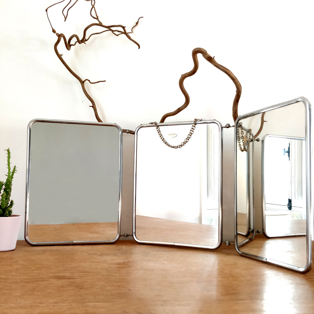 Barber triptych mirror 60x24cm