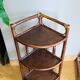Vintage bamboo and rattan corner shelf 1960s/70s