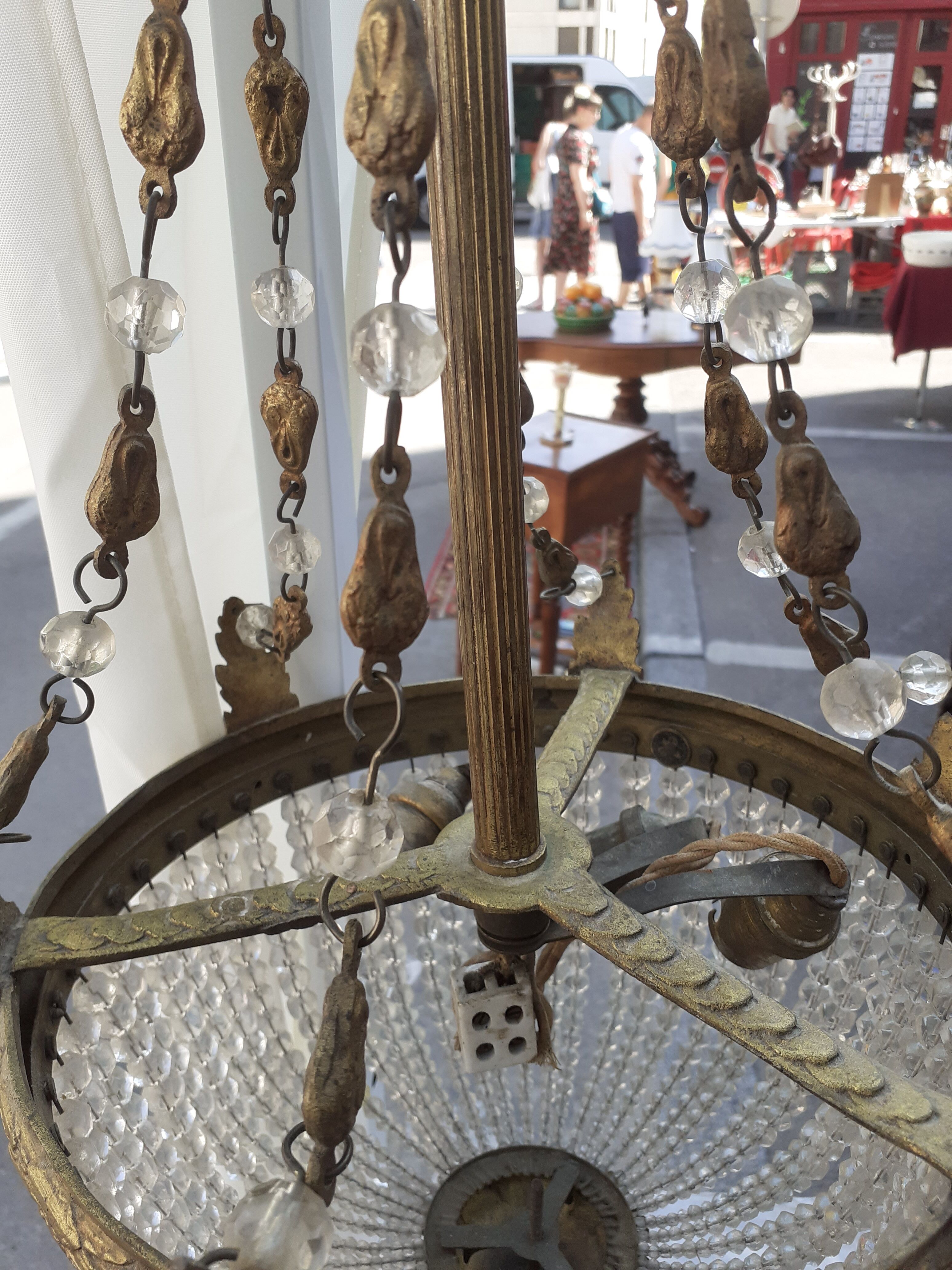Trash chandelier