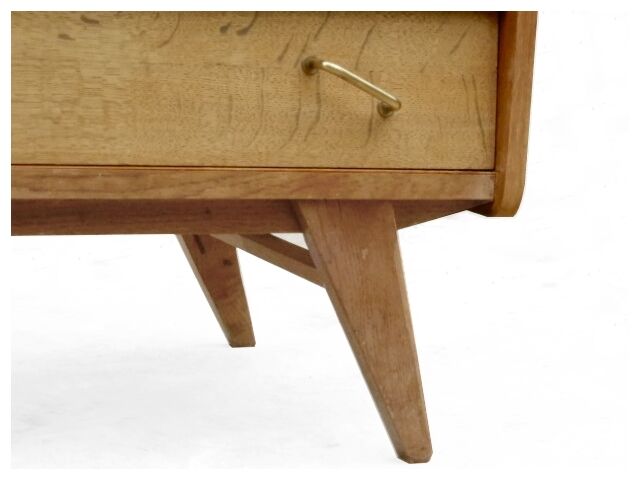 Vintage dresser 1950 solid wood compass feet