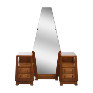 Coiffeuse art déco chêne 1925