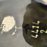 Antique ceramic vase by De Bruyn with floral decoration.