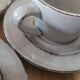 17 hand-painted stoneware coffee cups and saucers (ideal for professional use)