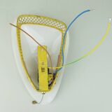 1950s SCONCE tele ambiance metal mesh with white acrylic shade