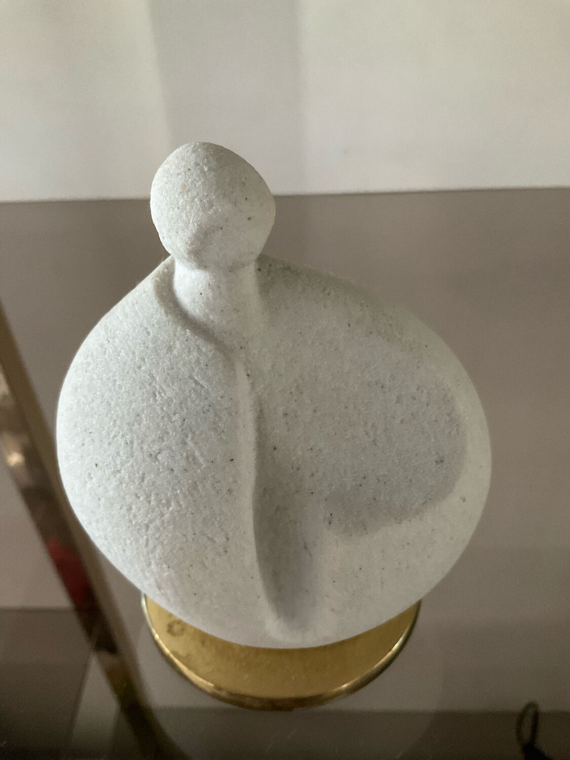 Vintage marbell paper press in stone and bronze