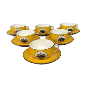 Set de 6 tasses porcelaine de 