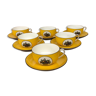 6 porcelain cups of Limoges "Perrier Son"