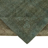 Tapis de laine bleue des années 1970 246 cm x 349 cm