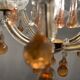 Pink Murano glass tear drop chandelier 1950’s