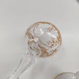 Pair of gilded Saint Louis crystal glasses, circa 1900.