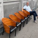 6 king costes starck armchairs aleph driade 1982