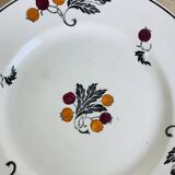 7 Longchamp iron earth plates and dish, Aubépine model