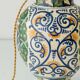Table lamp in ceramic, Italian Renaissance, Cantagalli style, circa 1880-1900.