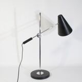 Adjustable desk lamp large model chrome and black