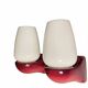 Pair of vintage Italian Greggio Space Age wall lights 60/70 opalines Made
