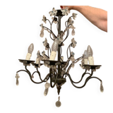 Ivory white iron chandelier