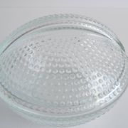 Glass candy bowl, sugar bowl, by Adolf Matura for Libochovice glass factory, 1970's.