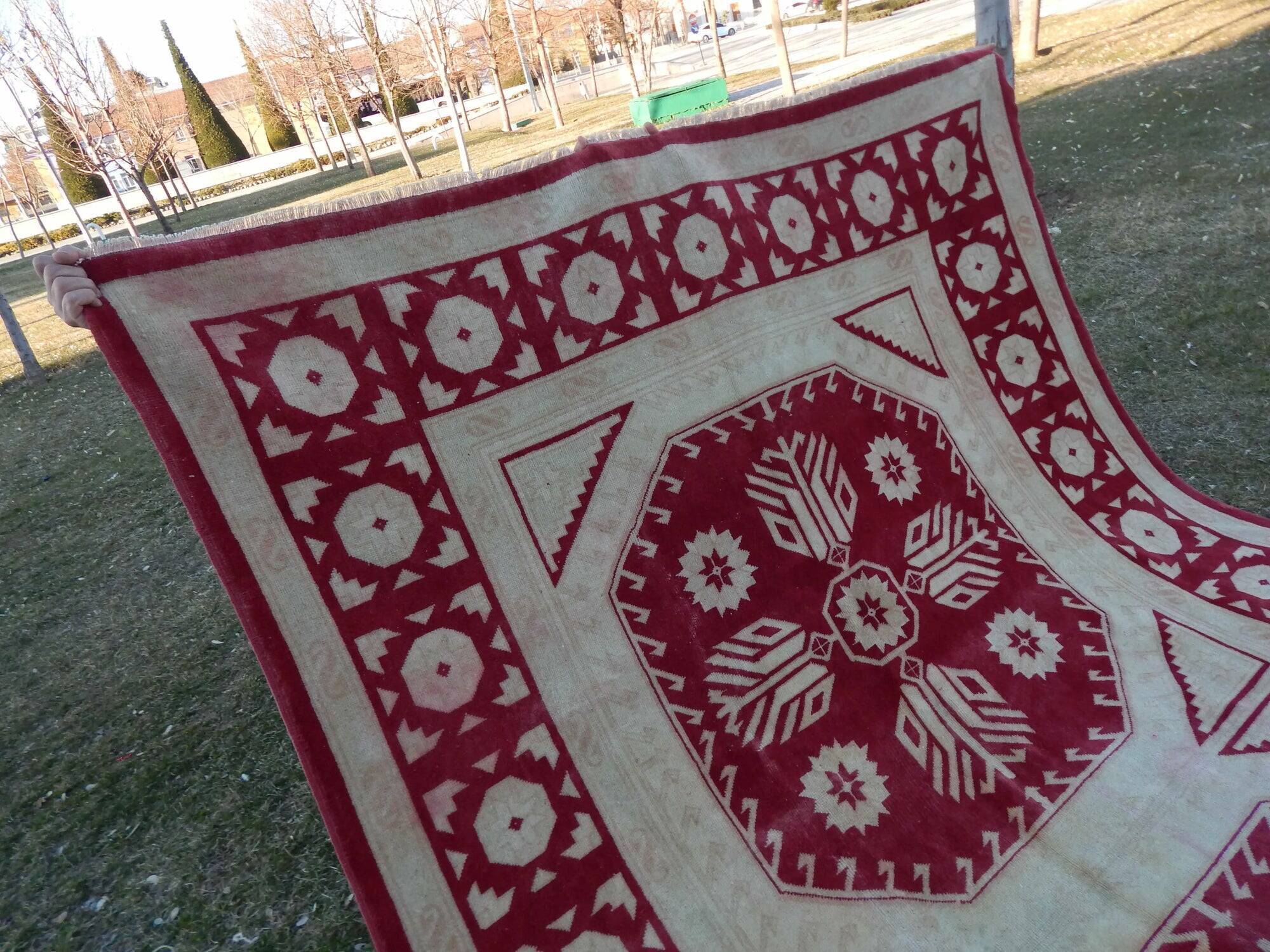 Vintage Turkish rug handmade 199x310 cm
