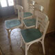 Ensemble de 4 chaises bistrot anciennes des années 50