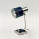 Vintage blue and chrome desk lamp from the 70s.