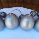 4 suspensions space age métal gris