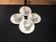 Porcelain de Paris Espresso Cup & Saucer Set: Bird Motif, Gilded, 1950s