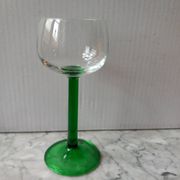 6 verres à pied vin blanc vintage