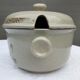 Soup or vinegar sarreguemines morzine 1970 gray floral decoration brown