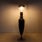 Pied de lampe de table Le Dauphin cuir et laiton