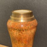 Porcelain vase signed Sèvres on bronze frame