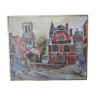 Peinture sur toile représentant Bruges