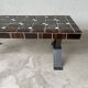 Table basse faïence et fer forgé mid century