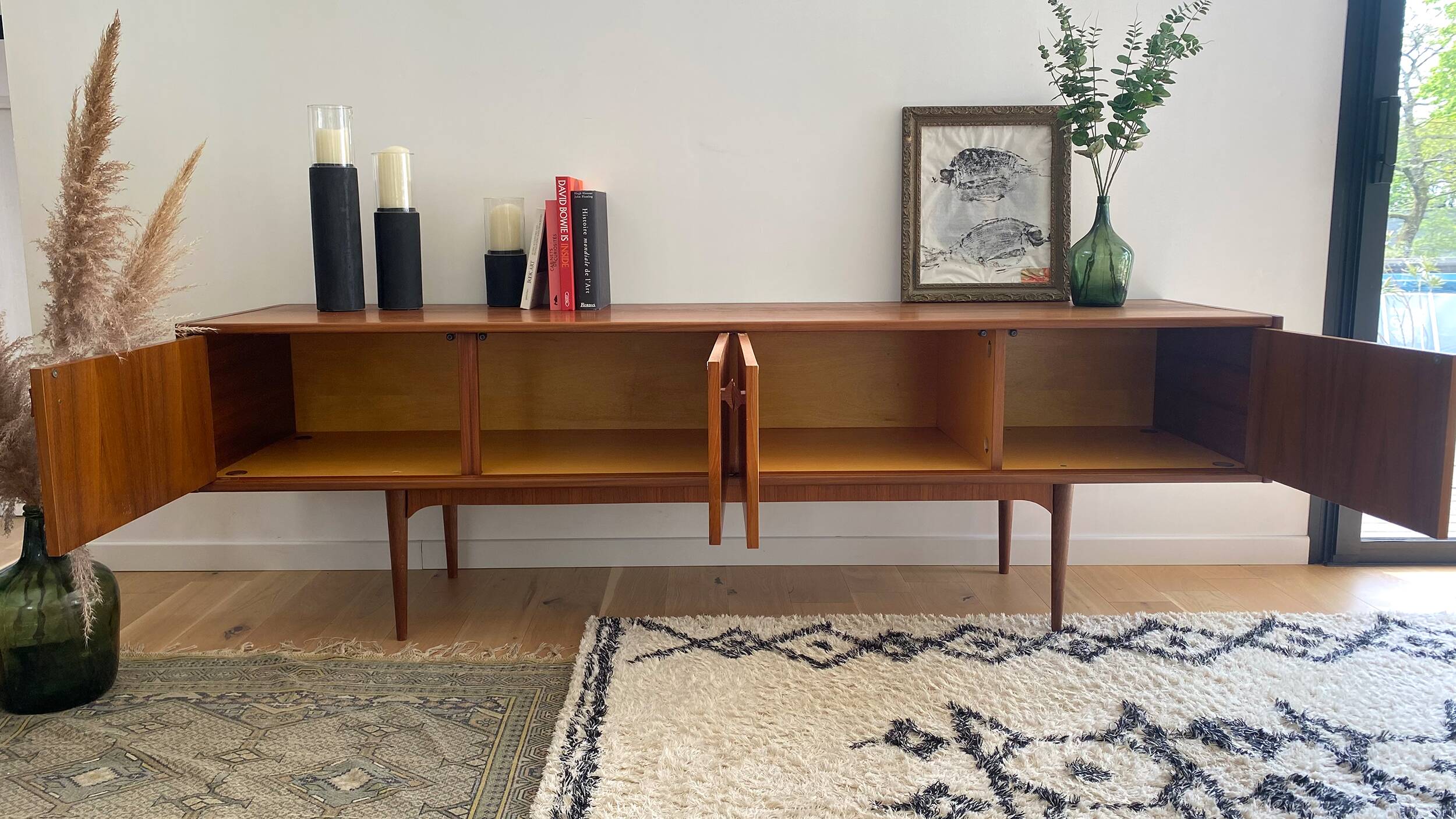 Large vintage Scandinavian sideboard