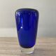Vintage cobalt blue glass paste vase