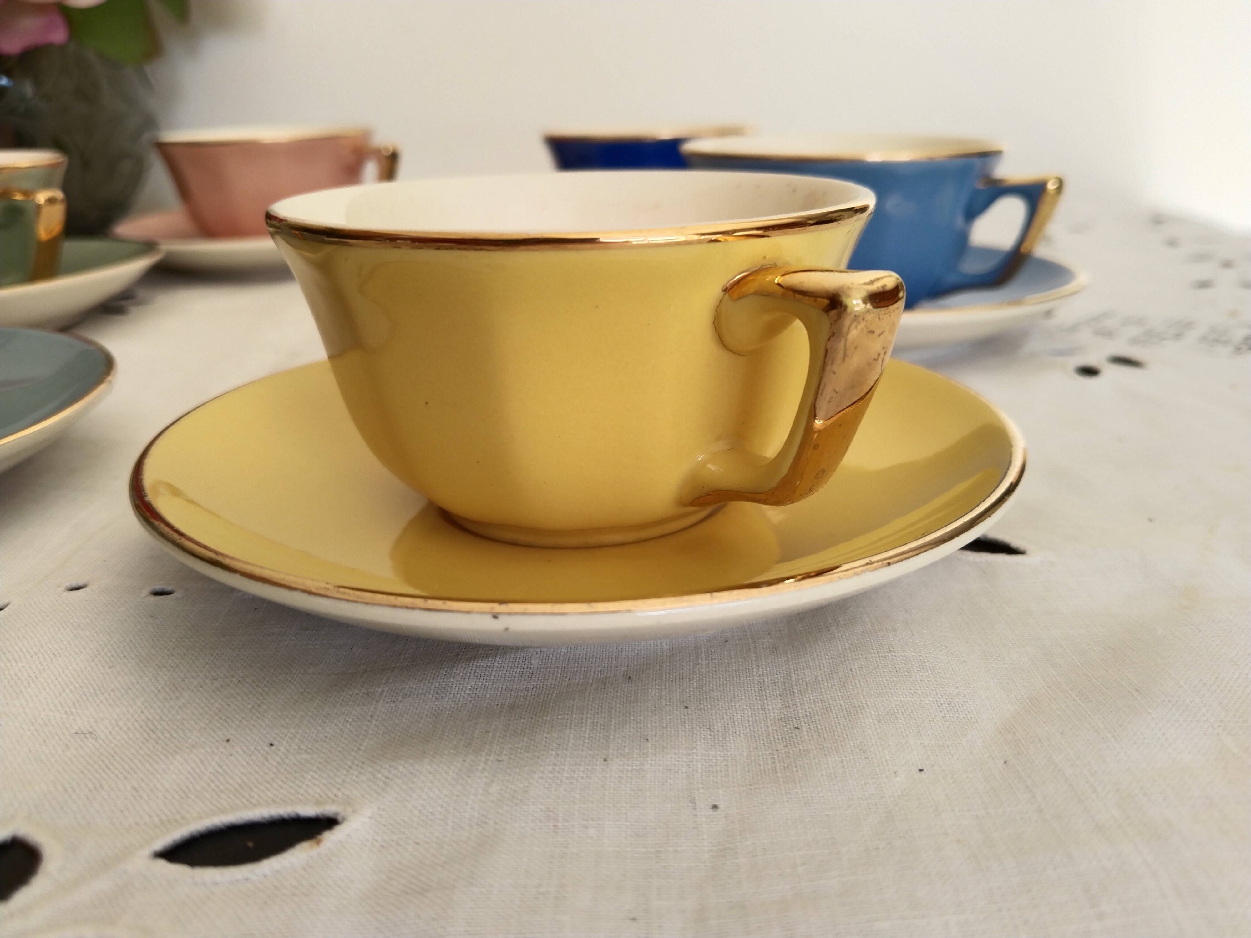 Old Villeroy and Boch coffee service, vintage French