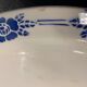 Paire de raviers motif floral bleu