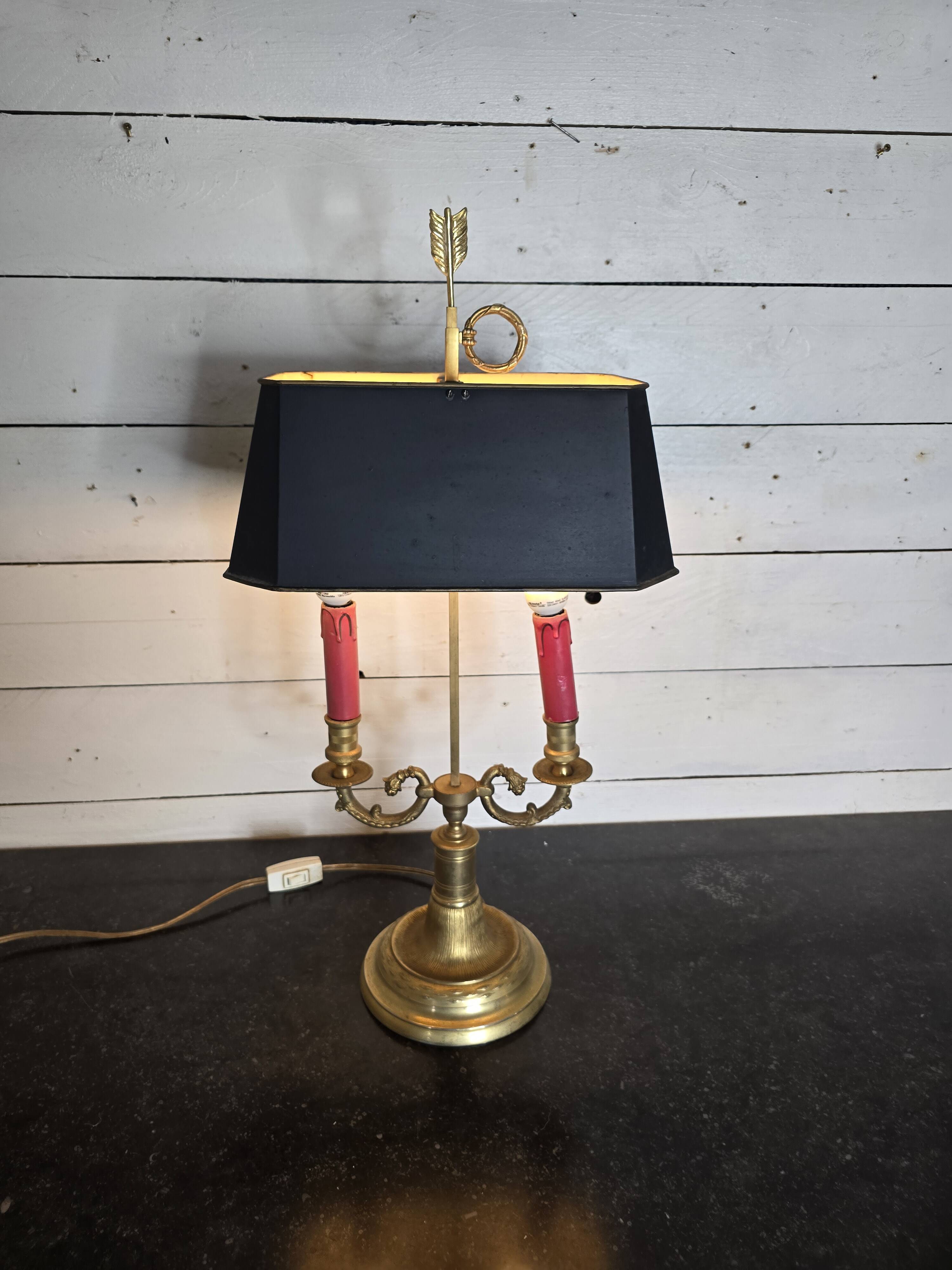 Lampe bouillotte style empire en bronze milieu XXème