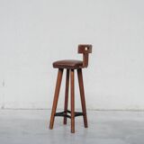Set of four Mid-Century Dutch bar stools