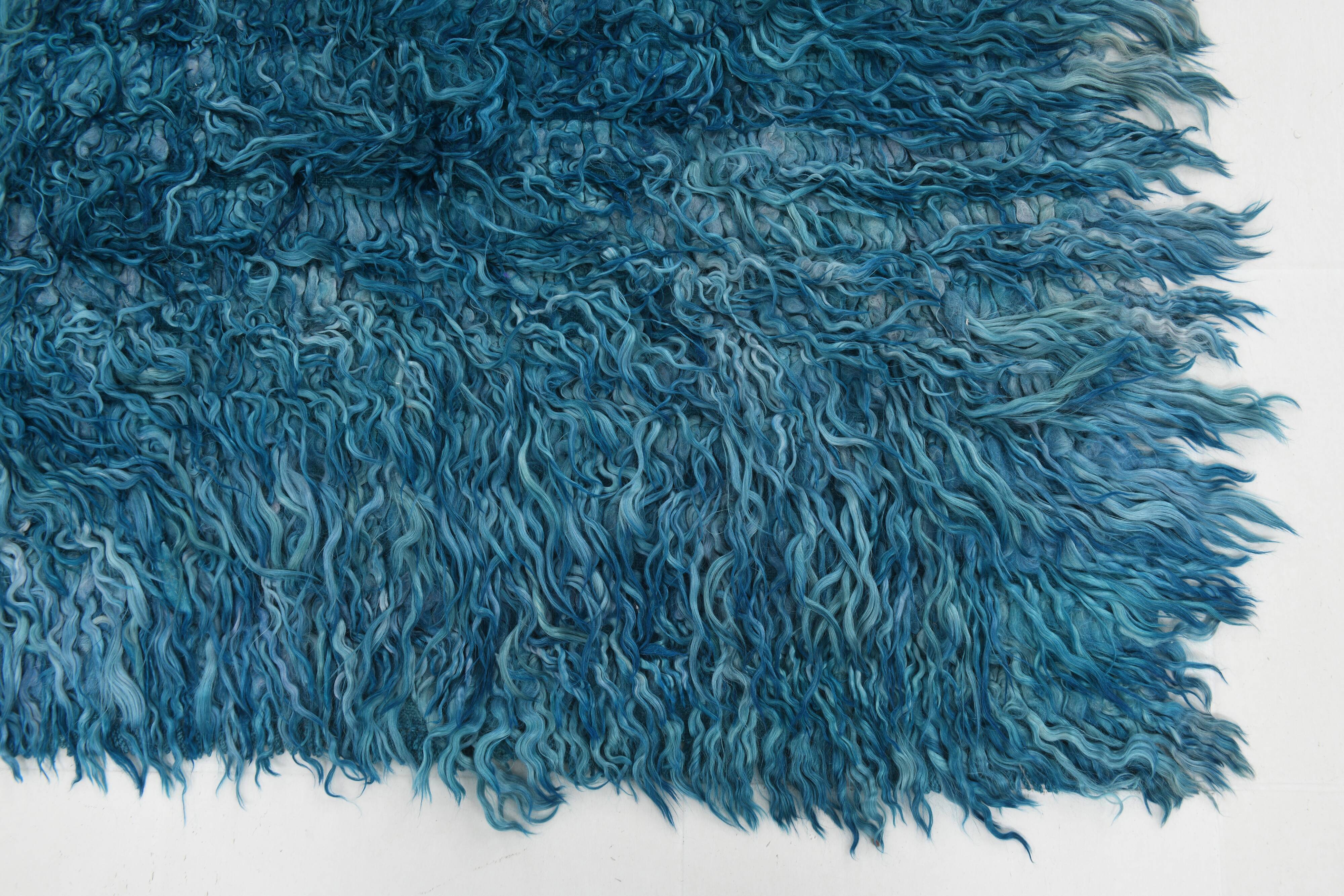 Long hairy bohemian kilim rug,268x325cm