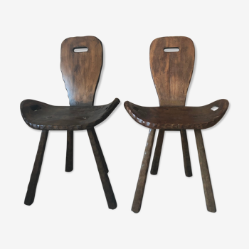 Pair of brutalist chairs