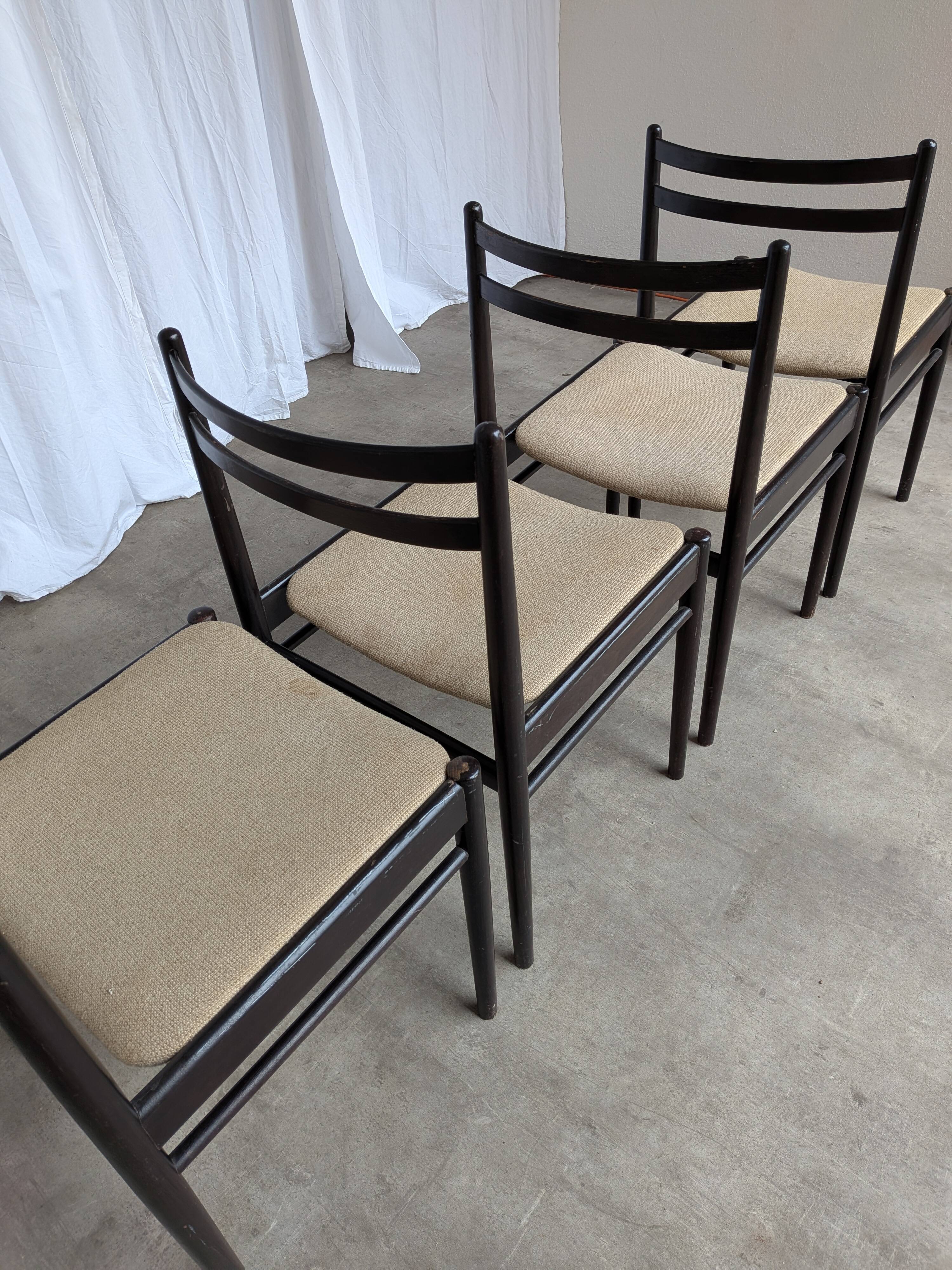 Set of 4 Stol Kamnik Dining Chair: Vintage Scandinavian Beech Wood, Yugosla