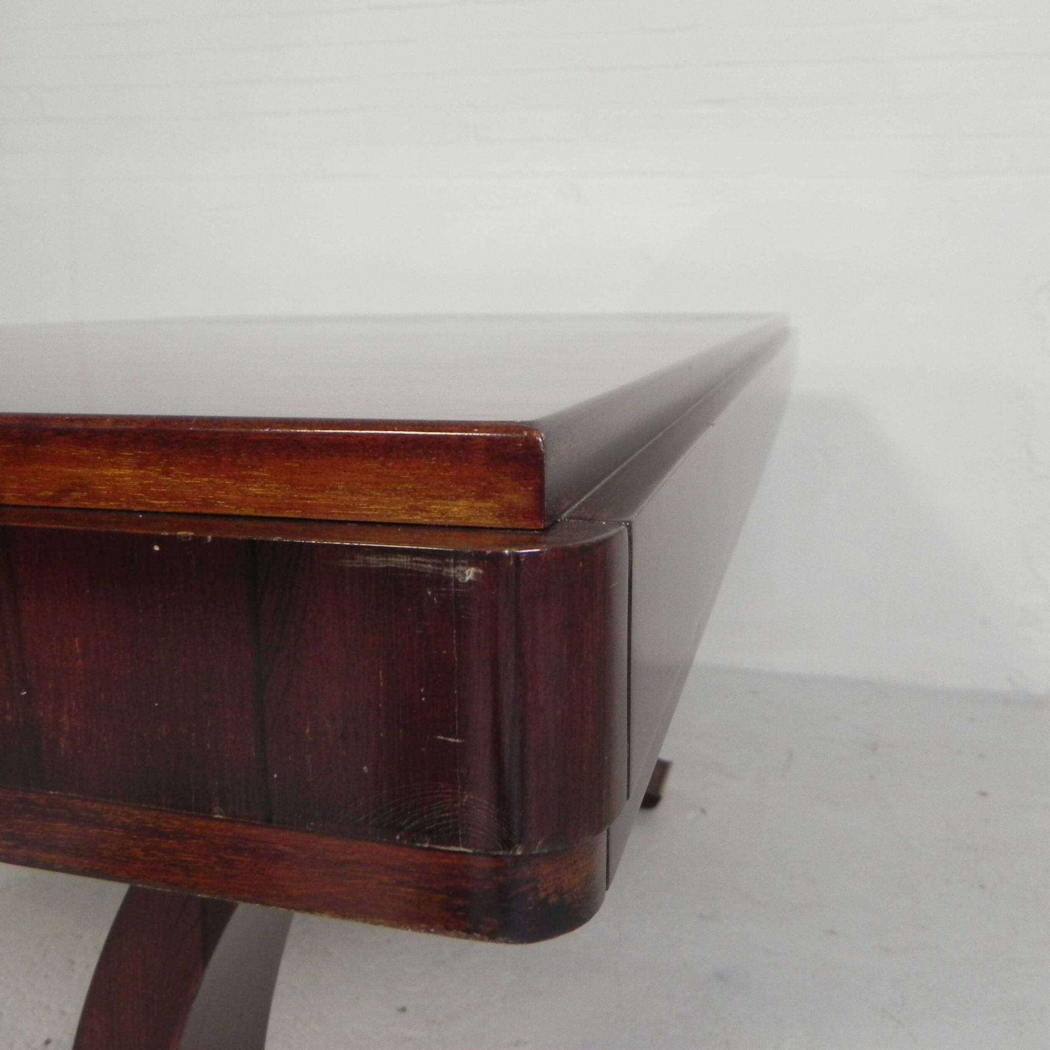Art Deco dining table, rosewood veneer, extendable up to 248 cm, 1930s.