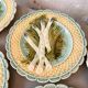 Set of 6 Salins earthenware asparagus plates