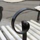Vintage wrought iron folding garden armchair 1930