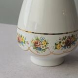 Brussels porcelain vase with a gold rim and flowers