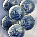 Set 6 assiettes Delfts for Royal Sphinx Holland by Boch Belgium