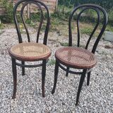 Pair of caned chairs, Thonet Austria