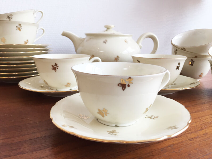 Tea service "Little Golden Flowers," 1960